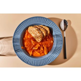   04.28. (Kedd) -"A" Főétel - Paradicsomos káposztafőzelék csibefasírttal