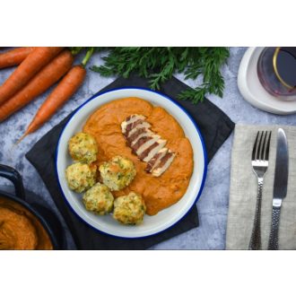   04.23. (Csütörtök) -"A" Főétel - Vadas csirke szelet zsemlegombóccal